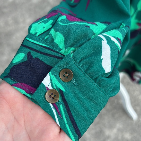 Merona green long sleeve dress - Picture 4 of 6